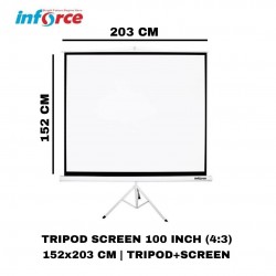 InForce Tripod Screen Projector 100" 4:3