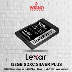 Lexar 128GB Professional SDXC SILVER PLUS UHS-I Memory Card 205MB/s
