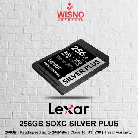 Lexar Professional Silver Plus SDXC UHS-I V30 256GB