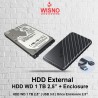 HDD WD 1TB 2,5" + Enclosure
