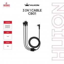 Kabel 3 in 1 Huion Kamvas Pro CB01 Original