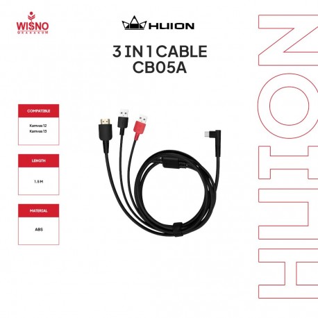 Kabel 3 in 1 Huion Kamvas CB05A