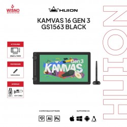 Huion Kamvas 16 Gen 3 Pen Display 16" 2.5K Garansi Resmi