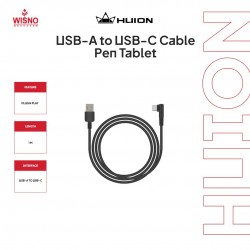 Kabel Usb Huion USB-A to USB-C Cable Pen Tablet Original