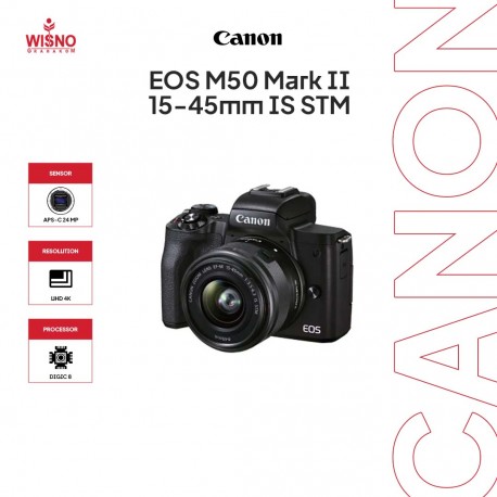 CANON EOS M50 MIRRORLESS DIGITAL CAMERA WITH 15-45MM LENS