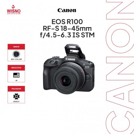 Canon EOS R100 kit RF-S18-45mm f/4.5-6.3 IS STM