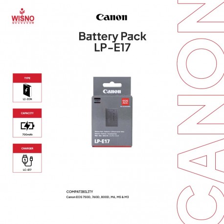 Battery Canon LP E17 Original