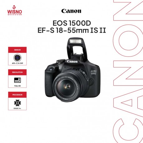 CANON EOS 1500D with lens 18-55mm IS II