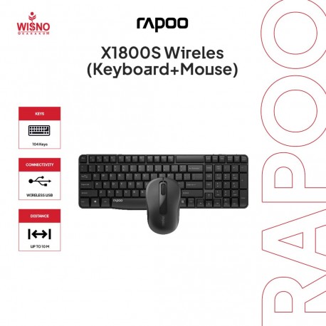 Rapoo X1800S Wireles (Keyboard+Mouse)
