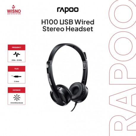 RAPOO H100 USB Wired Stereo Headset High Quality