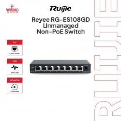 Ruijie Reyee RG-ES108GD, 8-port 10/100/1000Mbps Unmanaged Non-PoE Switch