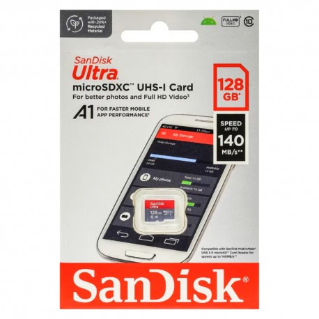 MICRO SD Sandisk Ultra 128 GB C10 WA SP 80