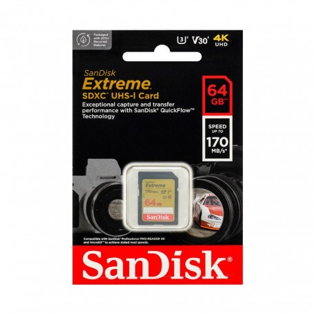 SD Sandisk Extreme 64GB/170MB