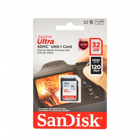 SD SANDISK ULTRA 32GB/120