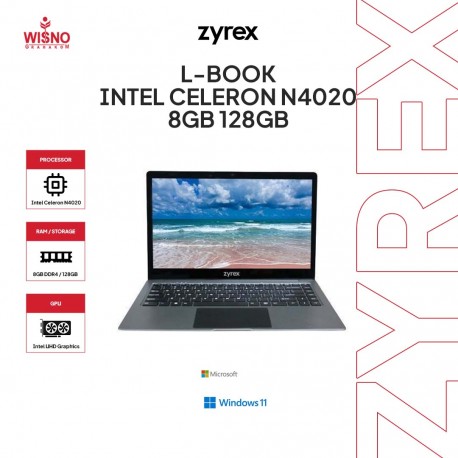 ZYREX L-BOOK INTEL-N4020 8GB, EMMC 128GB, WIFI + BT, W11